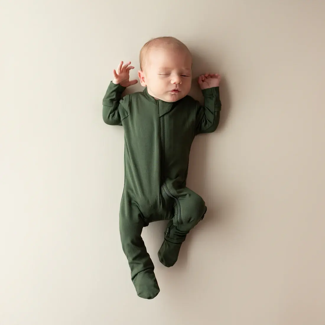 Kyte Zipper Footie - Fir