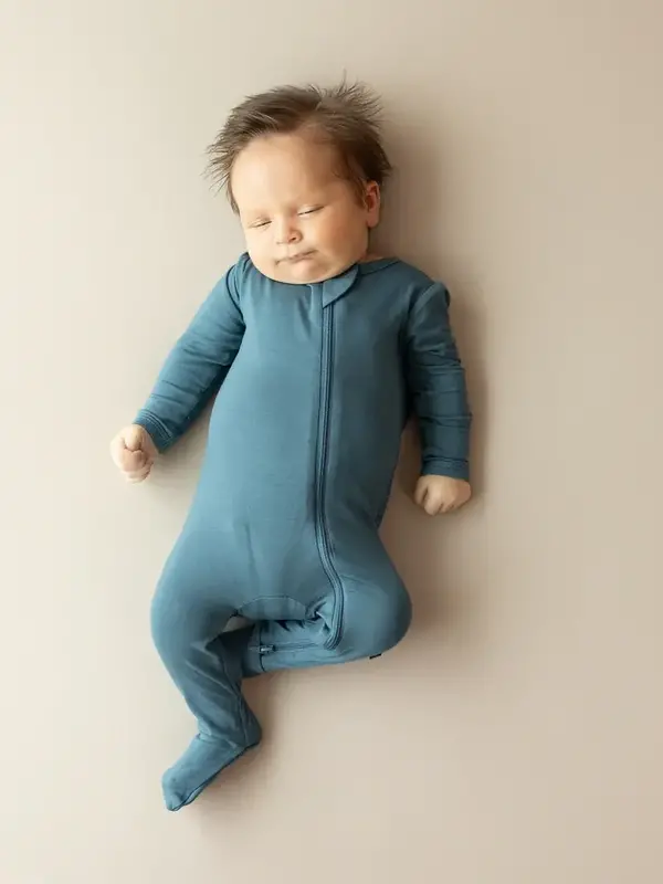 Kyte Zipper Footie - Atlantic