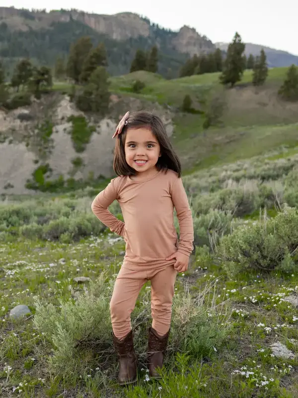 Kyte Long Sleeve Pajama Set - Latte