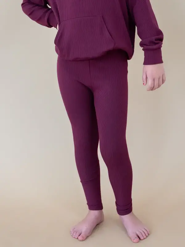 Kyte Rib Leggings - Burgundy