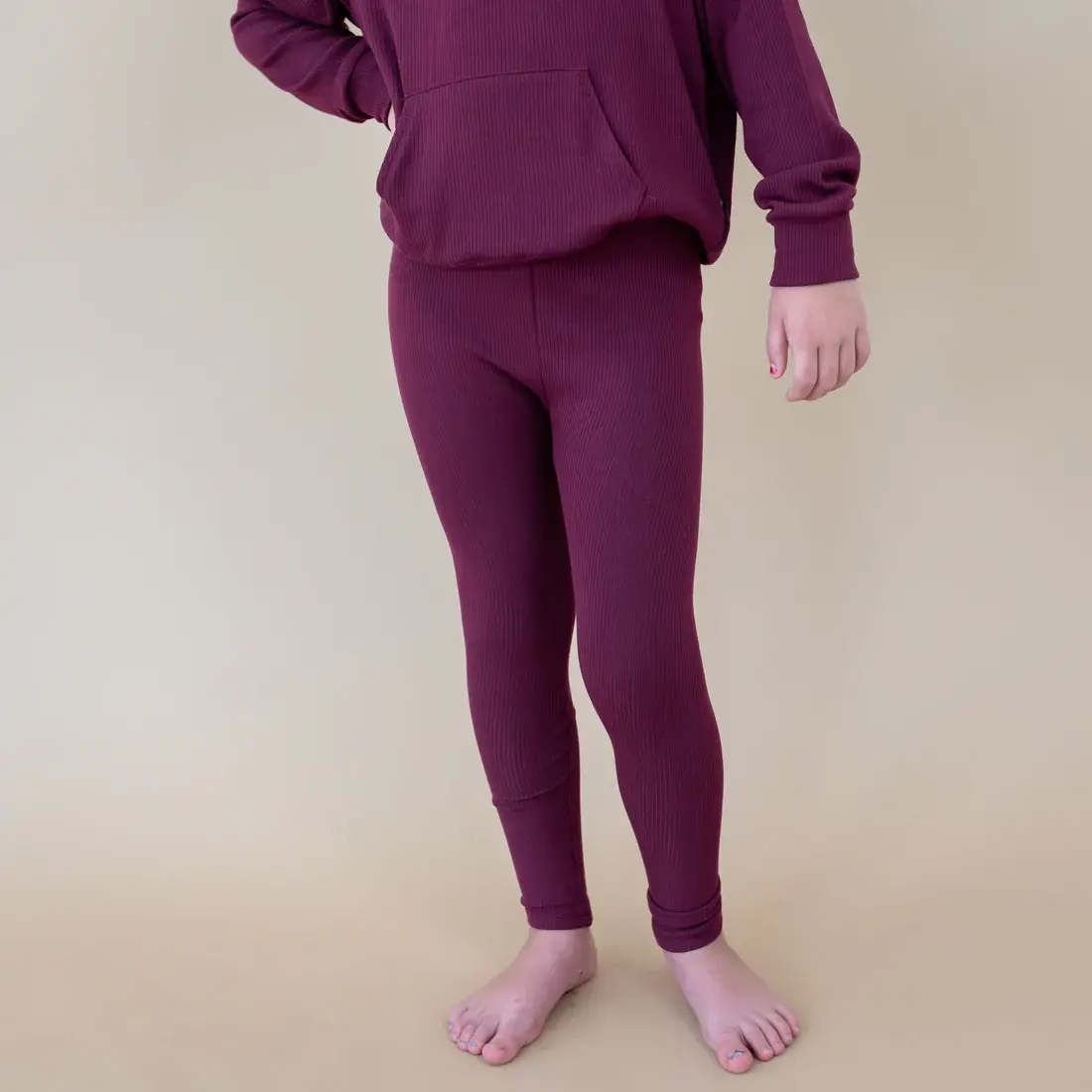 Kyte Ribbed Leggings - Burgundy