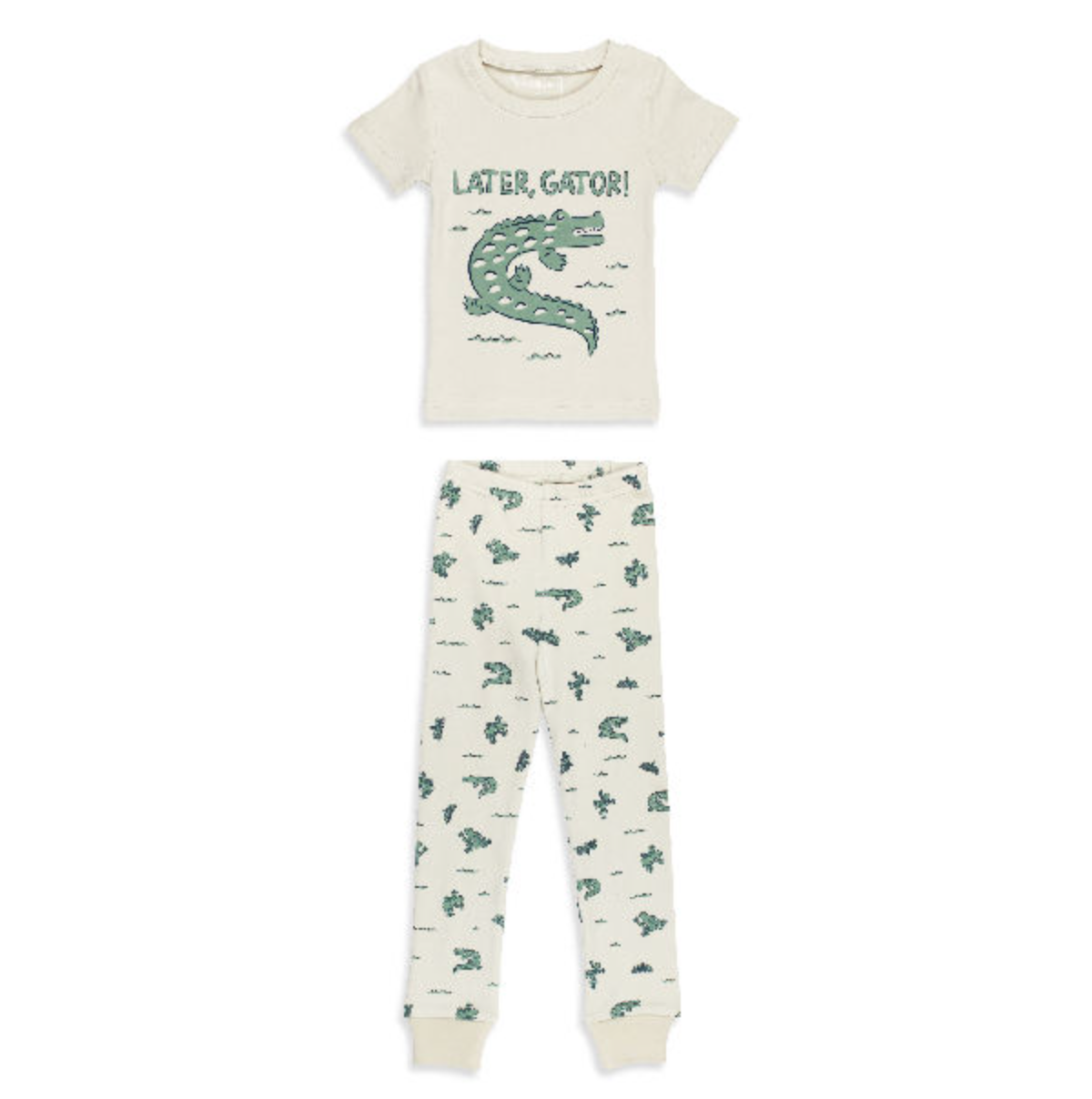 Organic Short Sleeve Pajamas - Alligator