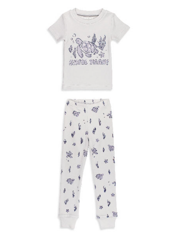 Organic Short Sleeve Pajamas - Sea Turtle