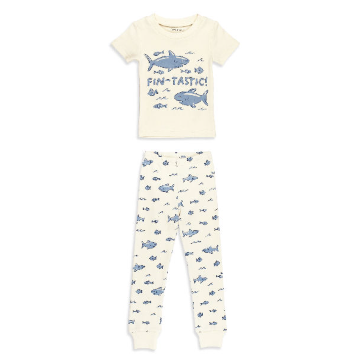 Organic Short Sleeve Pajamas - Shark