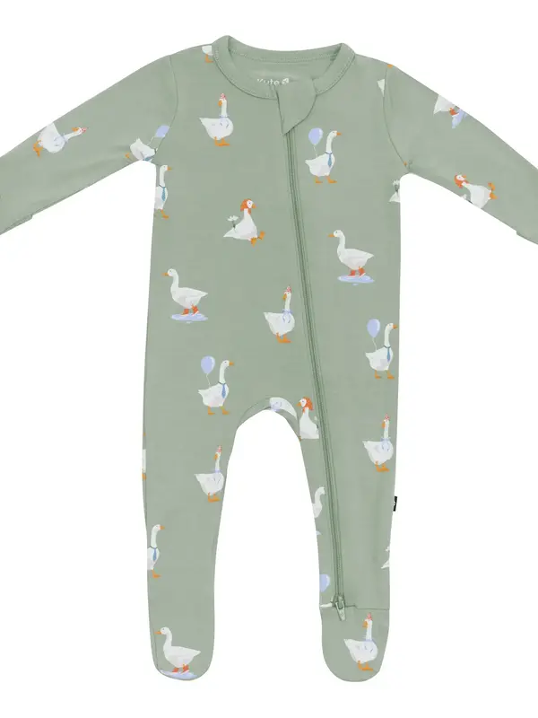 Kyte Zipper Footie - Silly Goose