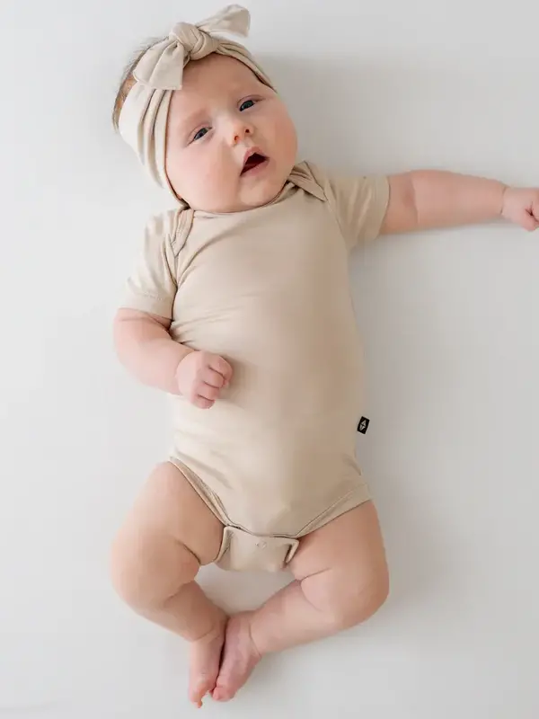 Knotted Bow Headband - Bisque