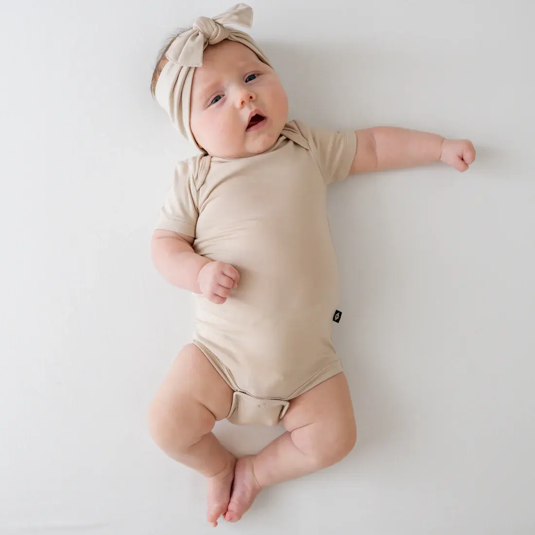 Knotted Bow Headband - Bisque