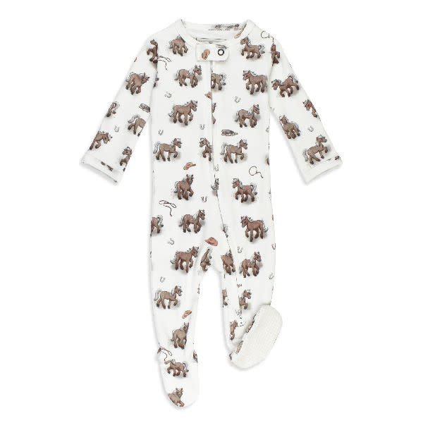 Organic Zipper Footie - Little Lasso