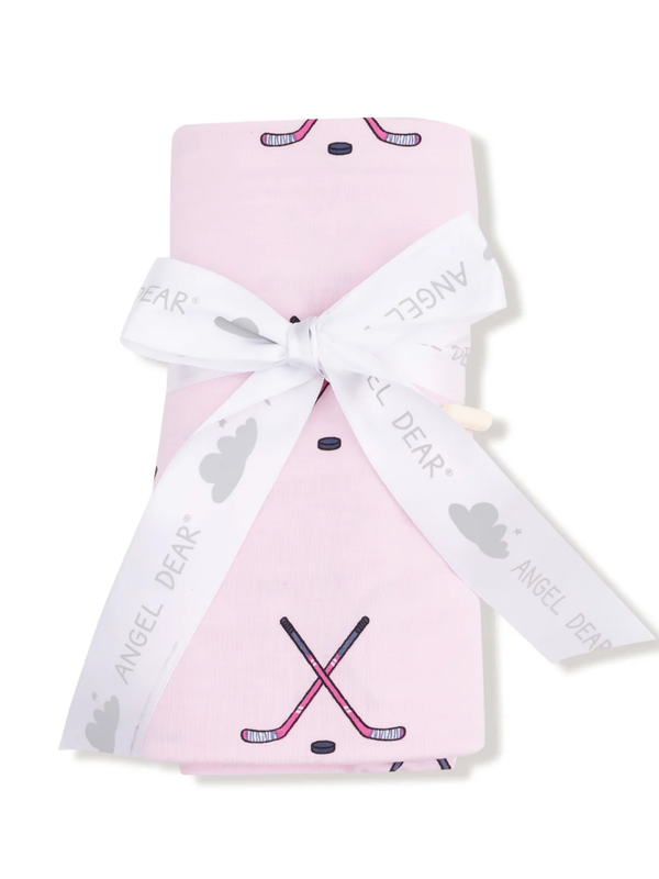 Angel Dear Hockey Swaddle Blanket (Pink)