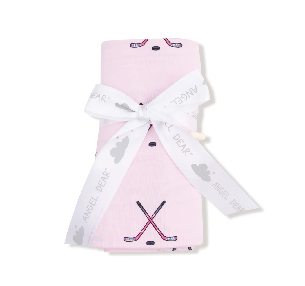 Hockey Swaddle Blanket (Pink)