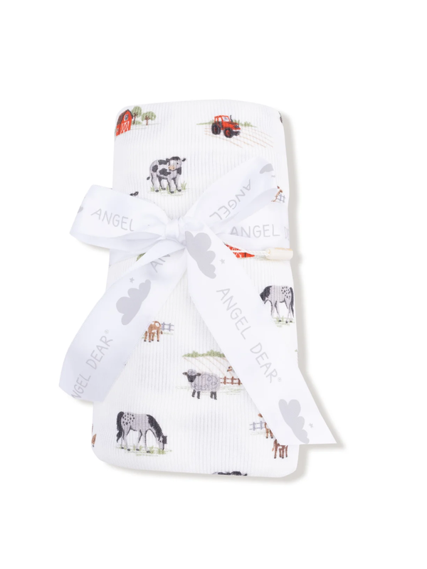 Angel Dear Little Farm Swaddle Blanket