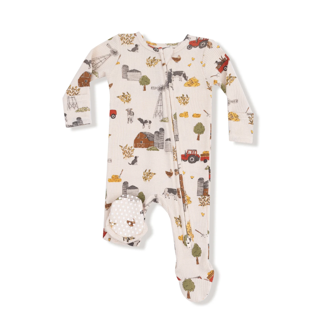 Hay Farmer Zipper Footie