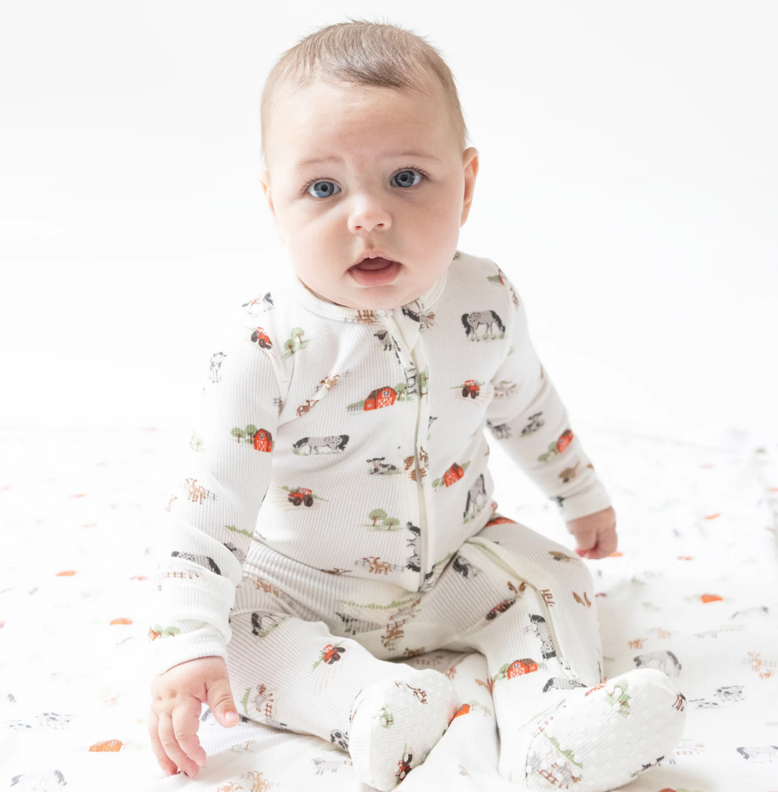 Little Farm Zipper Footie