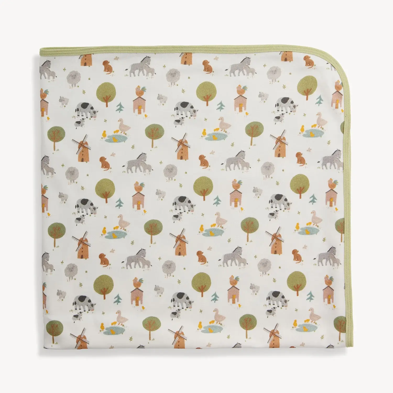 Funny Farm Organic Cotton Baby Blanket