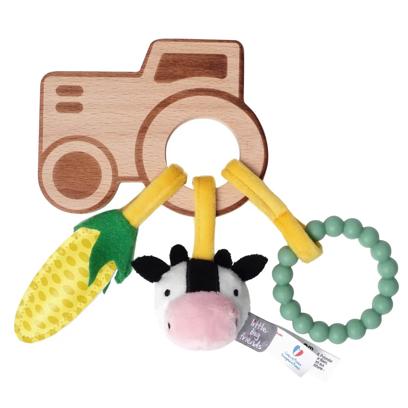 Wooden Rattle - Farm