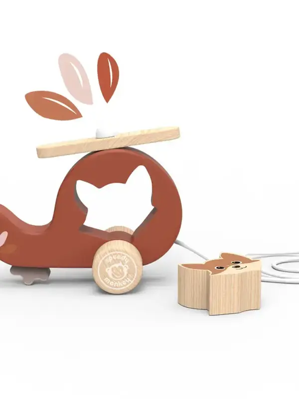 Speedy Monkey Pull Along Helicopter