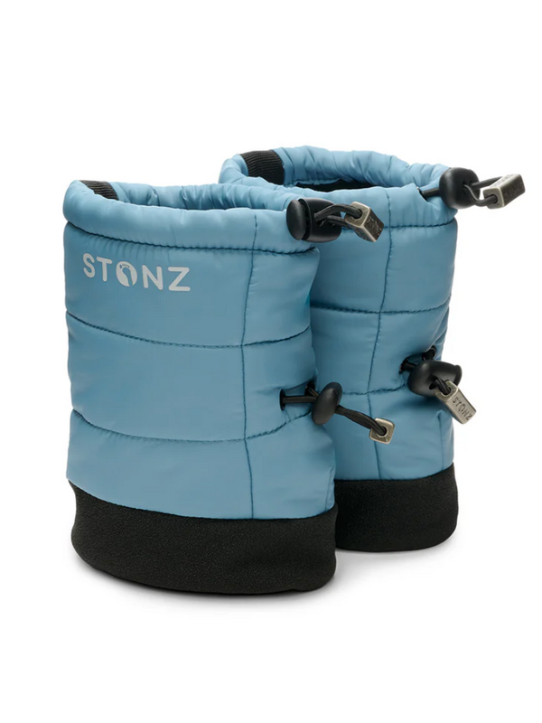 Denim Puffer Booties