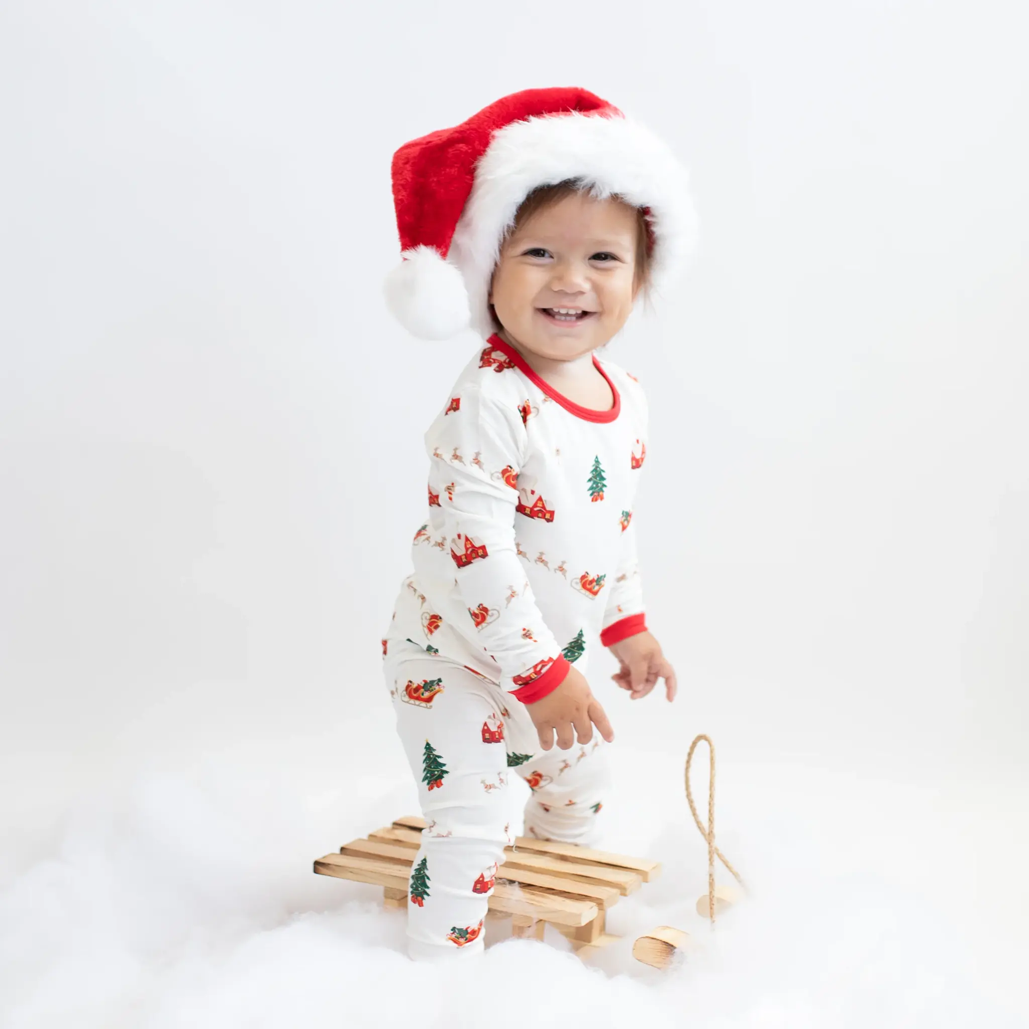 Kyte Long Sleeve Pajama Set - Santa Sleigh