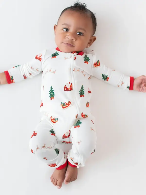 Kyte Zipper Romper - Santa Sleigh