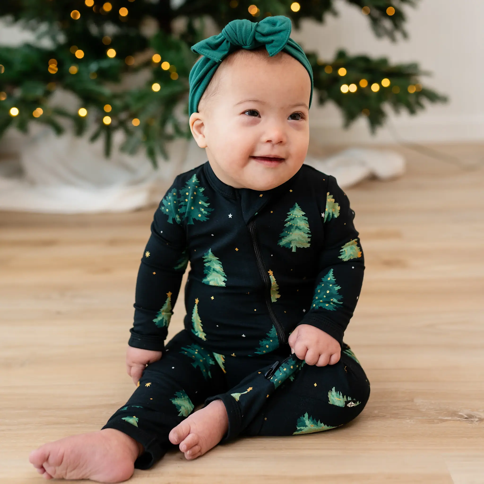 Kyte Zipper Romper - Twinkle Tree