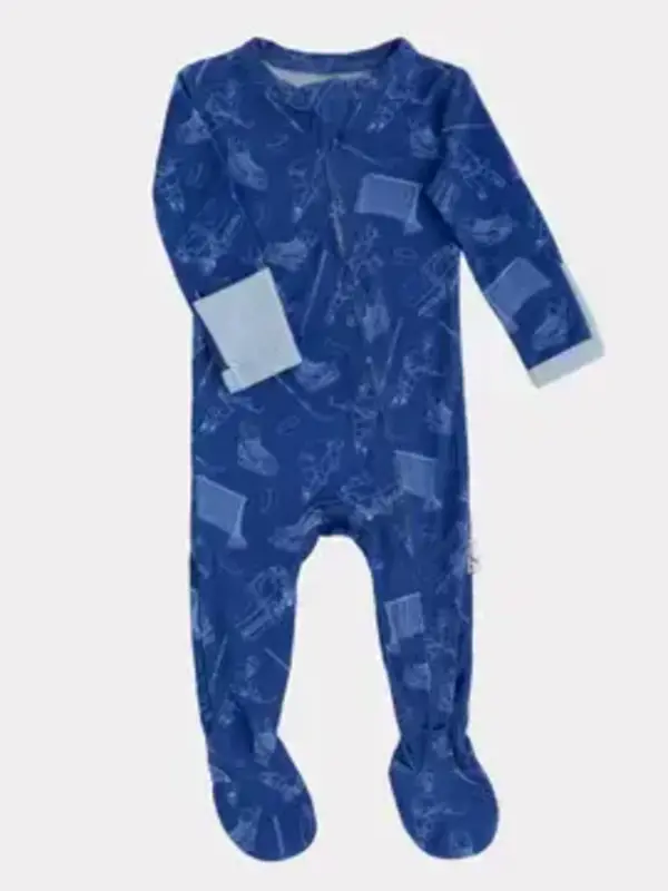 Pip + Phee Bamboo Footie - Zamboni