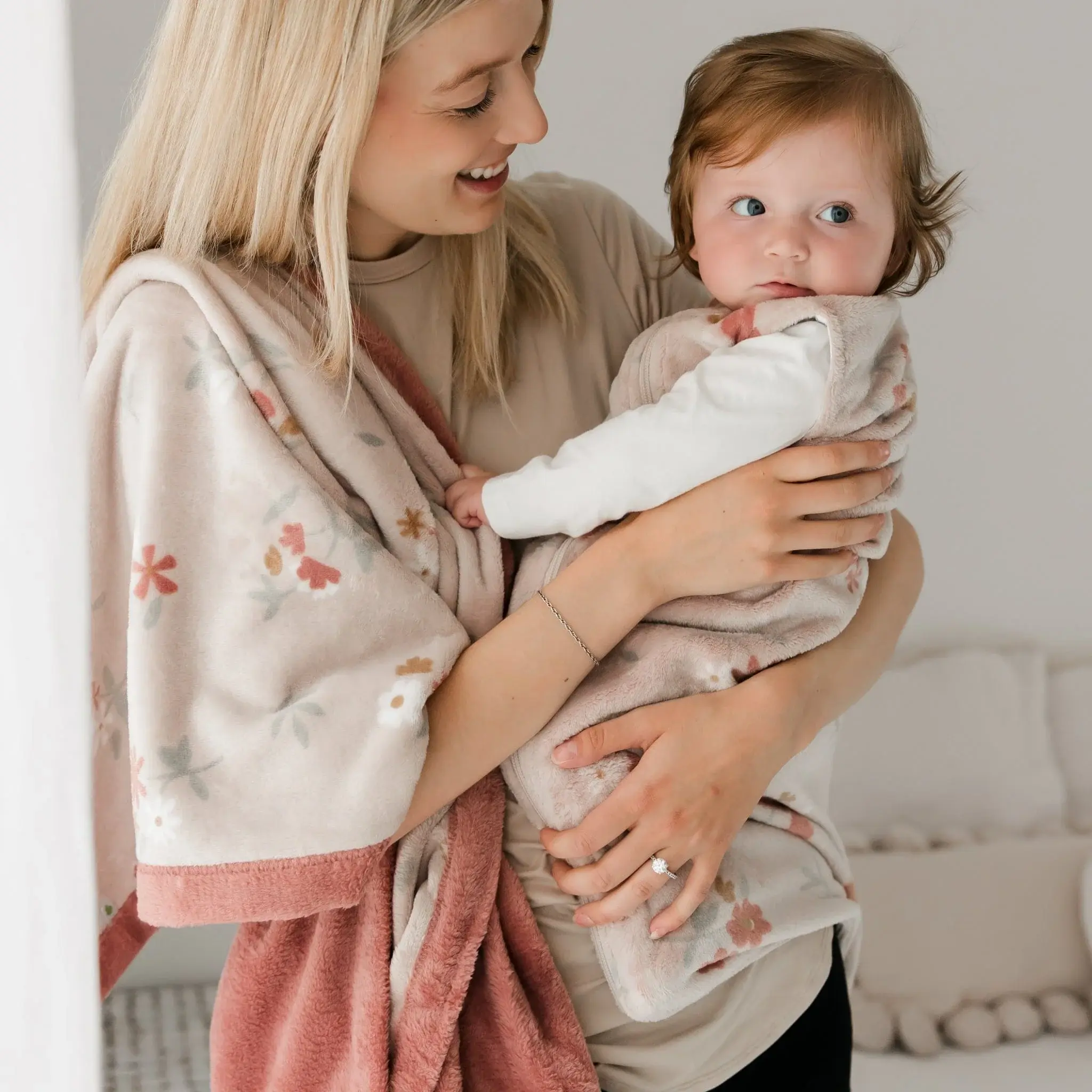 Floral Plush Sleep Bag