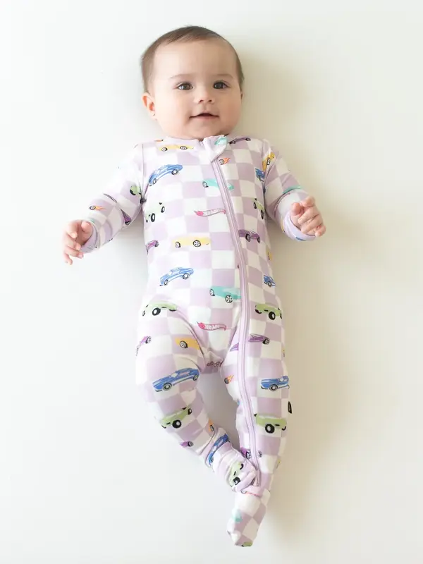 Kyte Zipper Footie - Sparkles + Speed