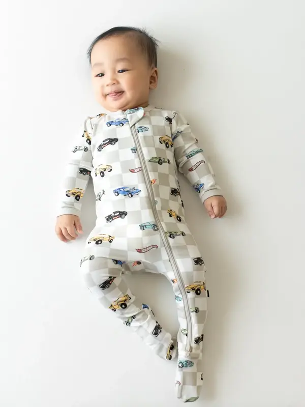 Kyte Zipper Footie - Fast + Fierce