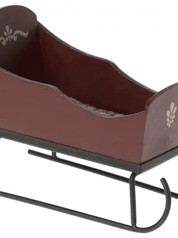 Maileg Red Sleigh, Mouse