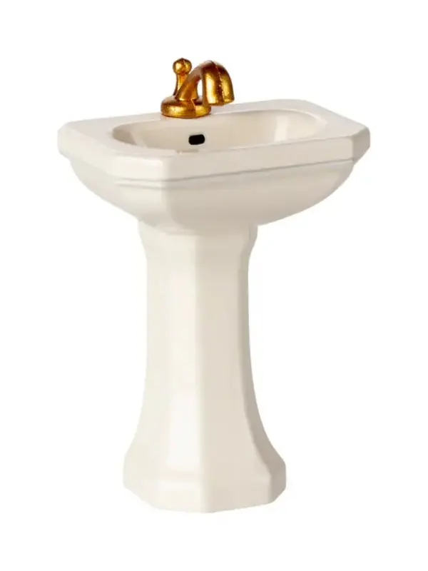Maileg Off White Bathroom Sink, Mouse