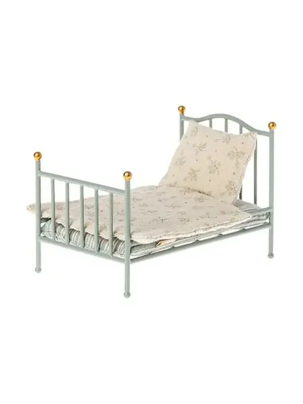 Maileg Mint Vintage Single Bed, Mouse