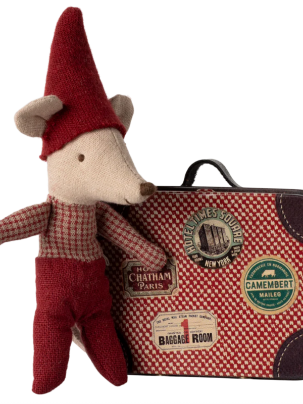 Maileg Christmas Mouse, Baby in Suitcase