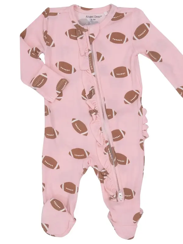 Angel Dear Pink Footballs Zipper Footie