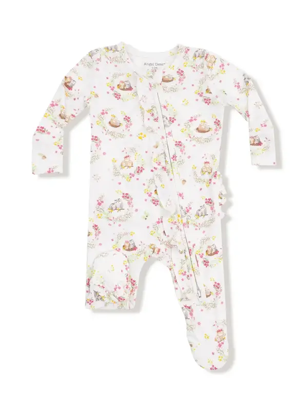 Angel Dear Cute Owls Zipper Footie