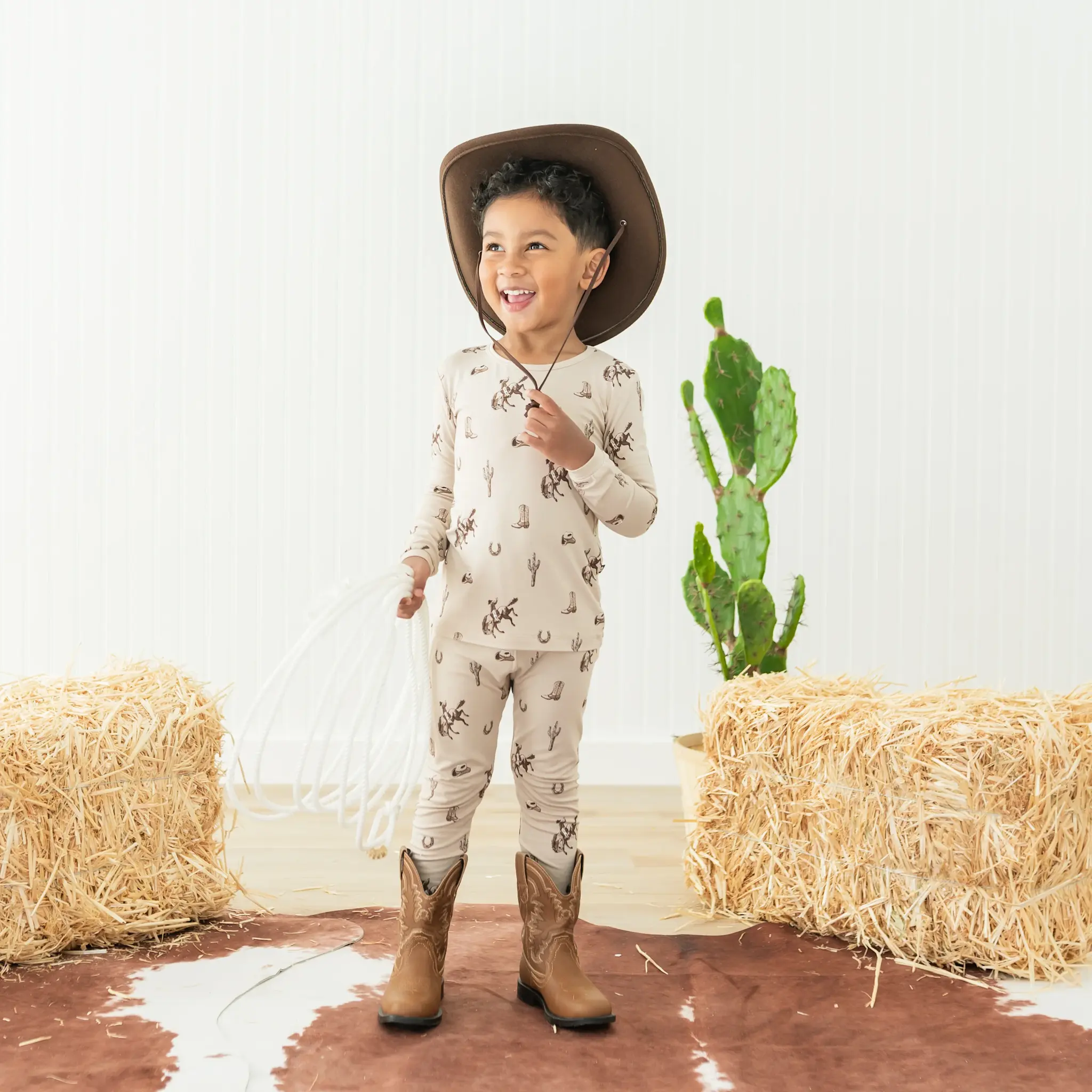Kyte Long Sleeve Pajama Set - Classic Cowboy
