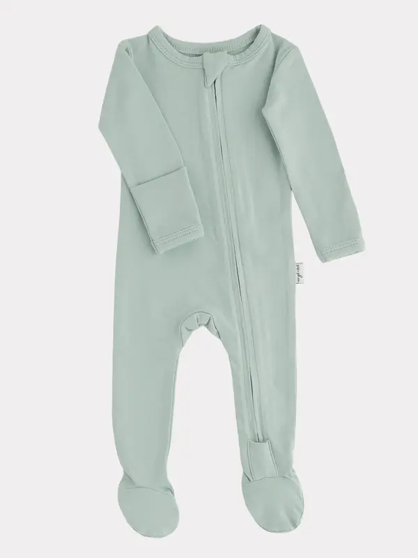 Pip + Phee Cotton Footie - Seafoam