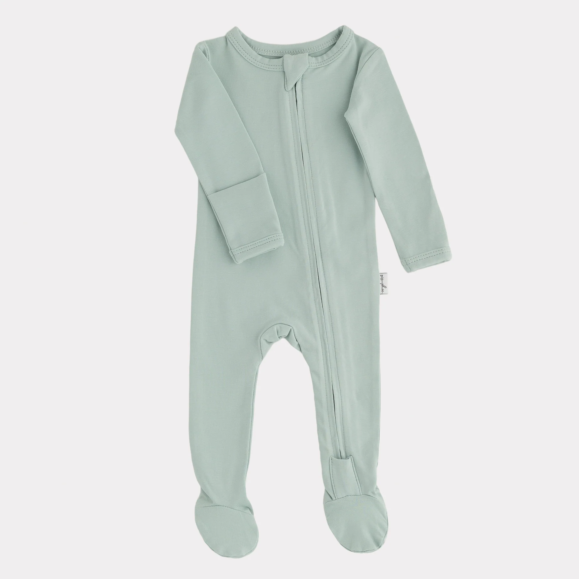 Cotton Footie - Seafoam
