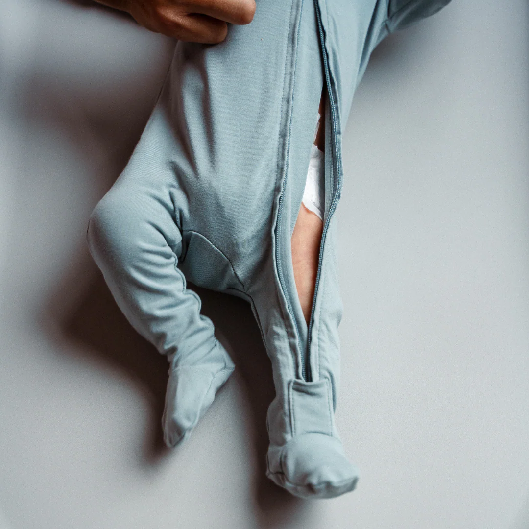 Cotton Footie - Slate