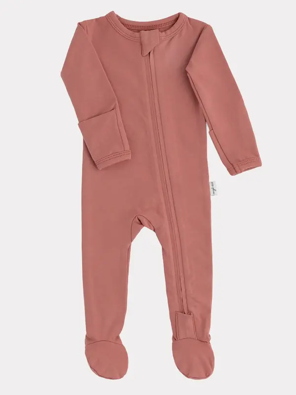 Pip + Phee Cotton Footie - Rose