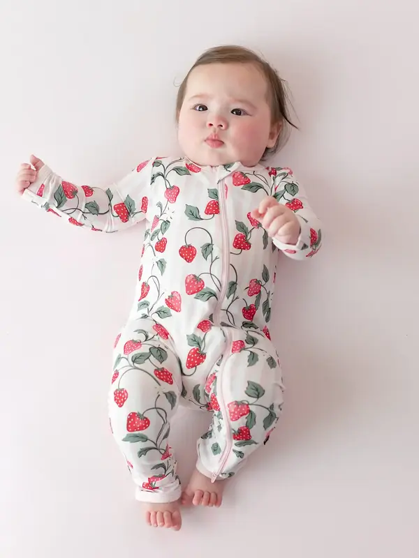 Kyte Zipper Romper - Strawberry Fields