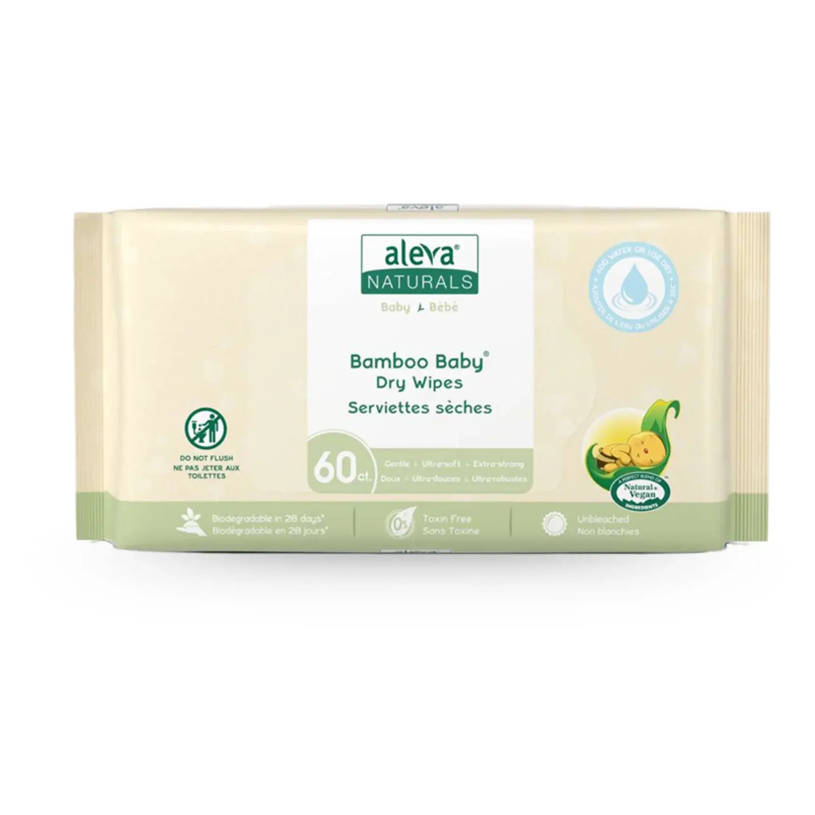 Bamboo Baby Wipes - 60 Count