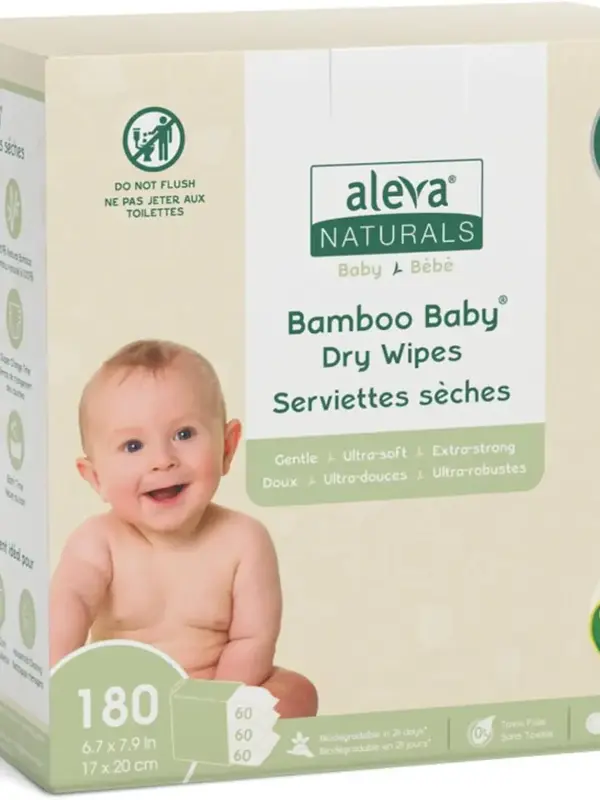 Aleva Naturals Bamboo Baby Wipes - 180 Count