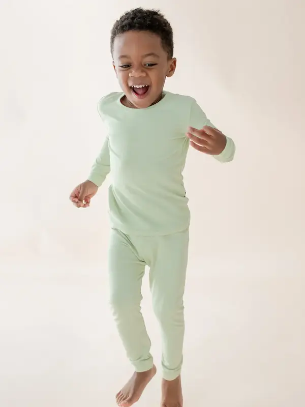 Kyte Long Sleeve Pajama Set - Basil