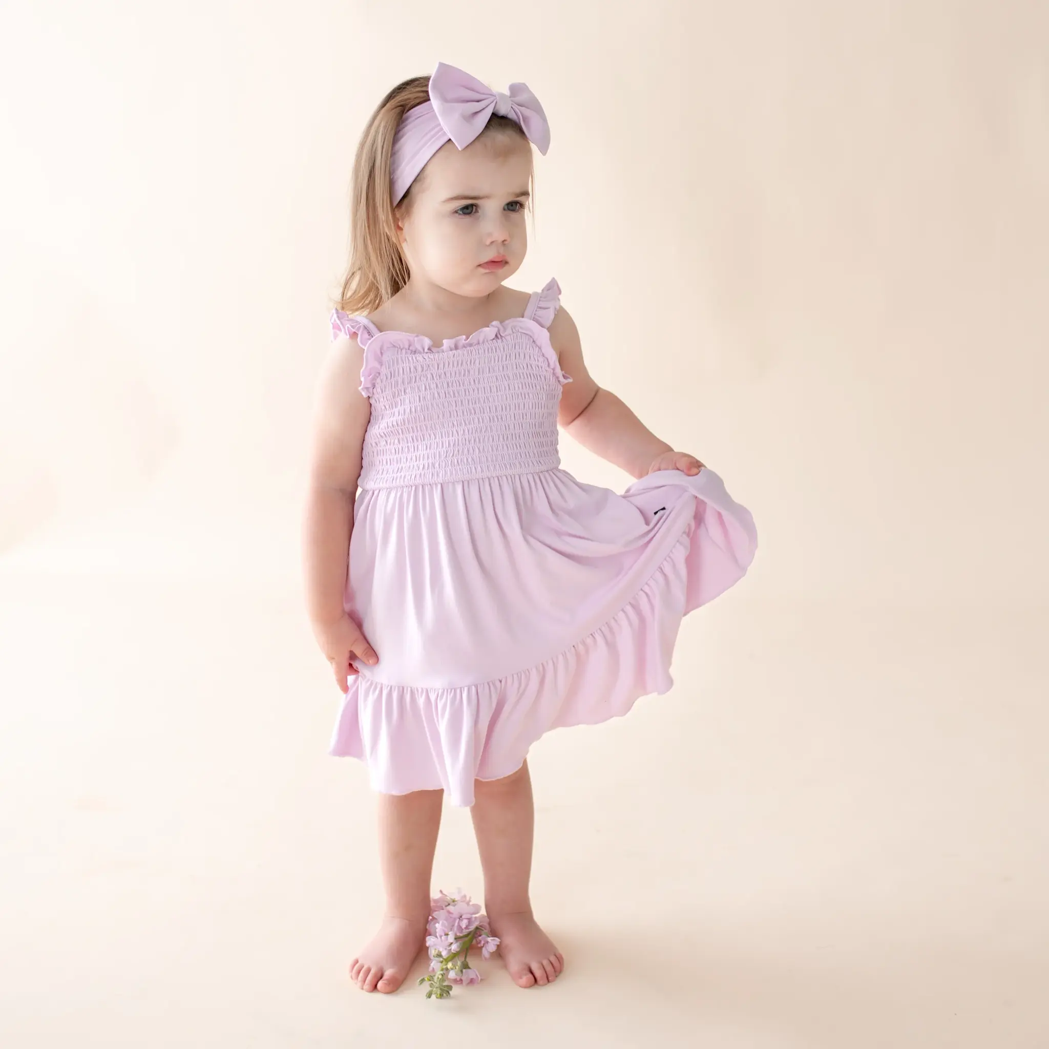 Kyte Smocked Dress - Thistle