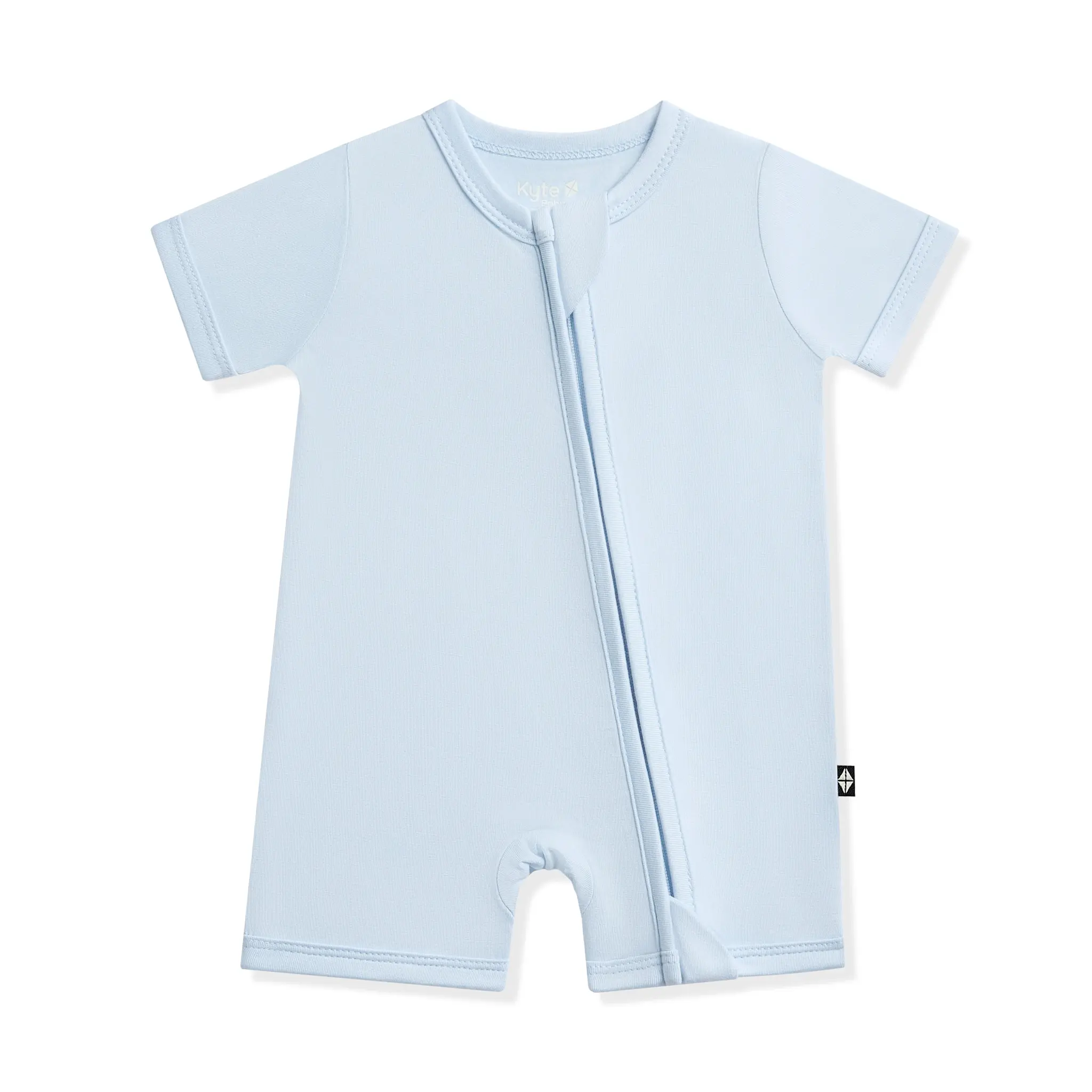 Kyte Zipper Shortall Romper - Breeze