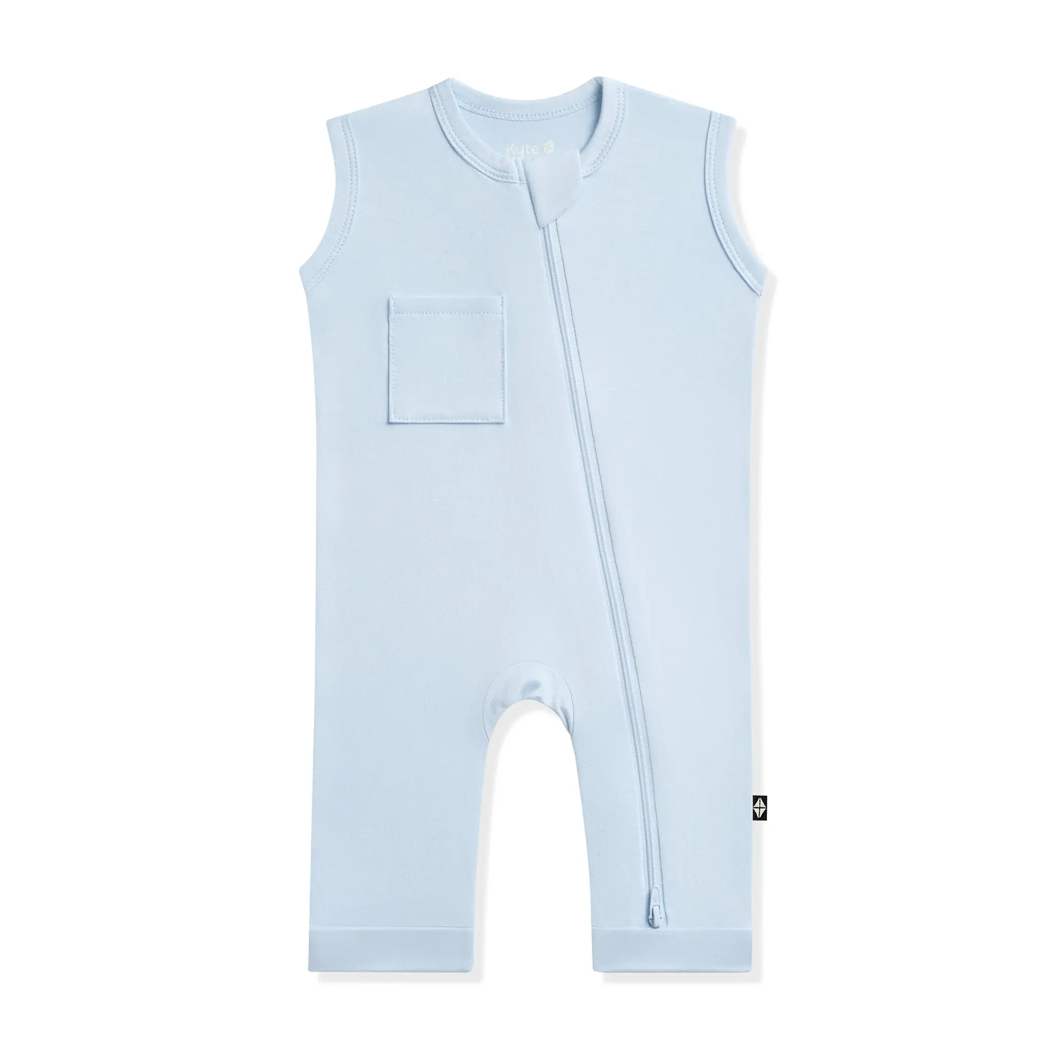 Kyte Zipper Sleeveless Romper - Breeze
