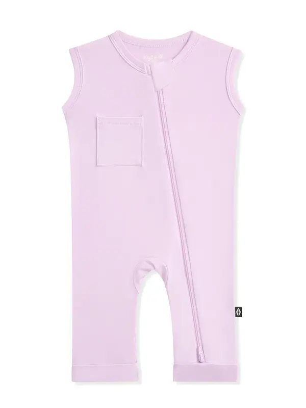 Kyte Zipper Sleeveless Romper - Thistle