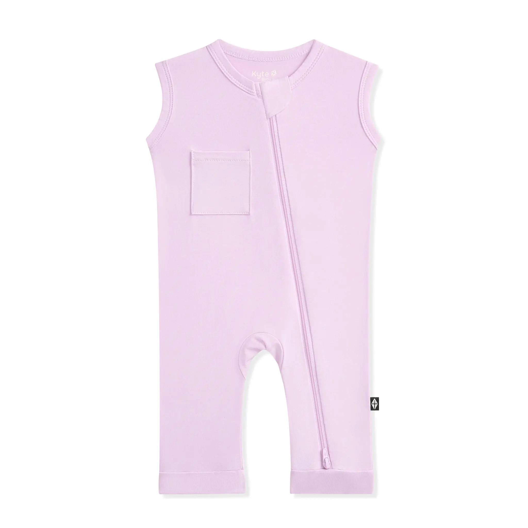 Kyte Zipper Sleeveless Romper - Thistle