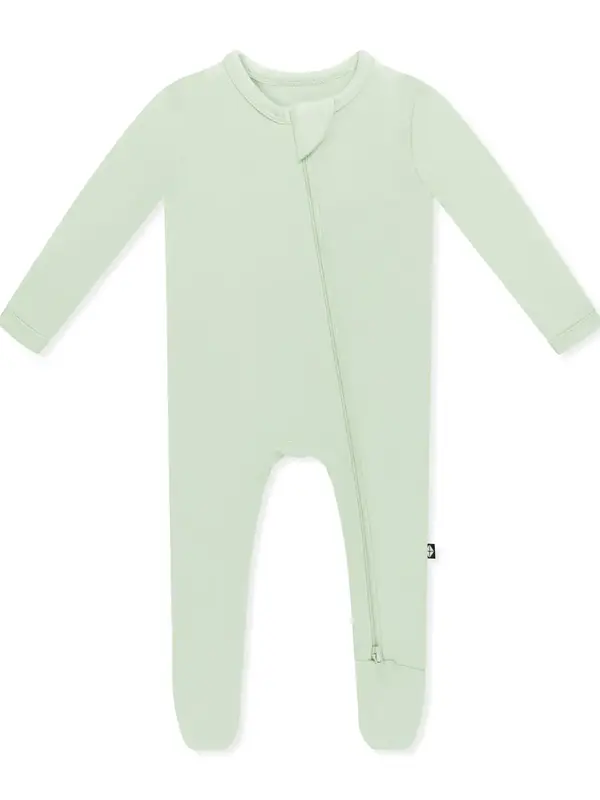 Kyte Zipper Footie - Basil