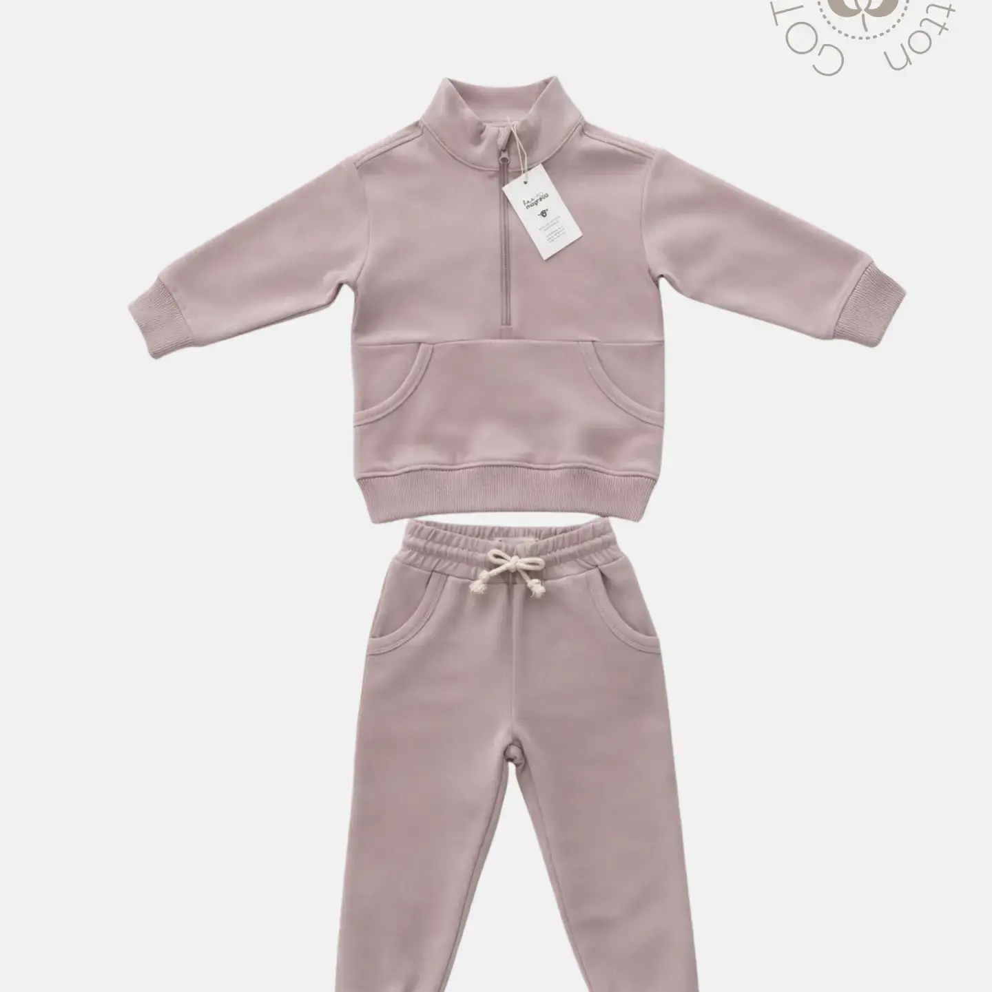 Organic Half-Zip Jogger Set